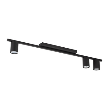Asymetryczna lampa sufitowa czarna regulowane reflektory 10W LED LOGAN 4565