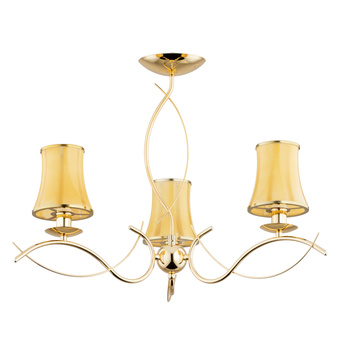 Elegancka złota lampa MONZA ART 62335 z trzema abażurami