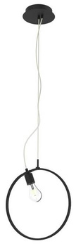 Lampa wisząca APETI SKIROS 1xE27 + LED 12W czarny