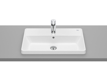 GAP Umywalka blatowa prostokątna 60x39, z otworem na baterię, z przelewem