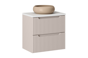 Zestaw meblowy 60cm z blatem i umywalką nablatową Wiki Nova Cashmere – set-noc b white 60cm s un wiki c