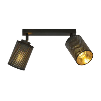 Lampa metalowa czarna podwójna BRONX 1152/2