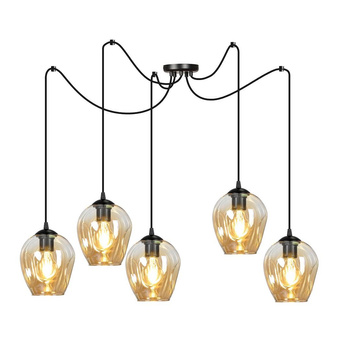 Lampa wisząca pają miodowe klosze 5x60W 758/5 LEVEL 5