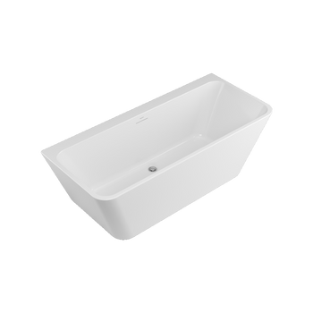 Lila 2.0 wanna prostokątna 150x72 cm przyścienna, biały połysk