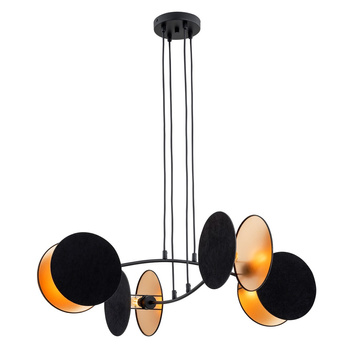 Lampa wisząca glamour 4-punktowa MOTIF 4 BLACK/GOLD 1325/4