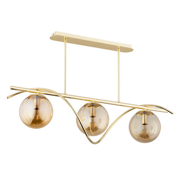 Stylowa lampa VARNA 62358 z trzema kloszami ZŁOTA