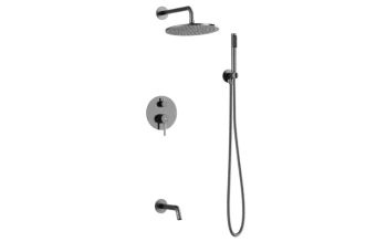 Zestaw prysznicowy podtynkowy Veo / Decco / Illusion gun metal