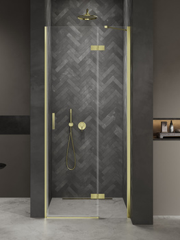 Drzwi wnękowe 80x200 – Złoty, szkło 6 mm (D-0908A) | New Trendy