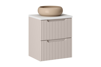 Zestaw meblowy 50cm z blatem i umywalką nablatową Wiki Nova Cashmere – set-noc b white 50cm s un wiki c