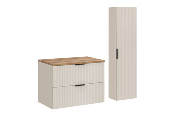 Zestaw meblowy 80cm z blatem i Szafką wysoką Adel Cashmere – SET-ADC B 80CM WOTAN HC