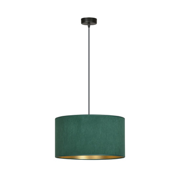 Szykowna lampa sufitowa z zielonym abażurem HILDE 1051/1