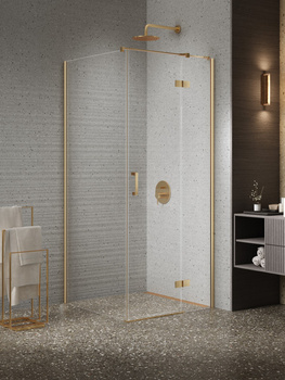 Kabina prysznicowa 110x100x200 – Złoty, szkło 6 mm (K-4451) | New Trendy