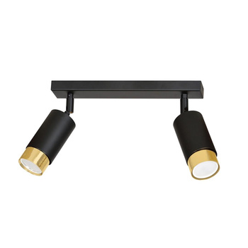 Listwa sufitowa LED czarny/złoty 2x30W GU10 45cm 965/2 HIRO 2