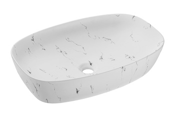 Umywalka nablatowa ceramiczna Biały Mat 60cm UN-MEGI-MW13 Comad