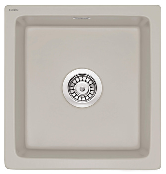 Stylowy zlewozmywak ceramiczny 47,8x45cm cappuccino mat SABOR ZCB_C103