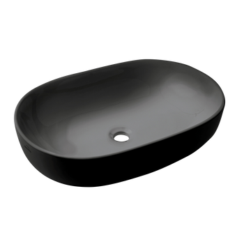 UMYWALKA NABLATOWA KORFU INVENA TREND 60 CM OWALNA CZARNY PÓŁMAT