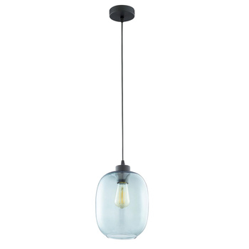 Lampa sufitowa szklana ZWIS E27 czarny/niebieski ELIO 3182 TK Lighting