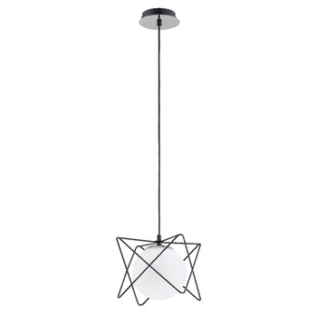 Geometryczna lampa wisząca z kloszem SAGITO 60926 CZARNA