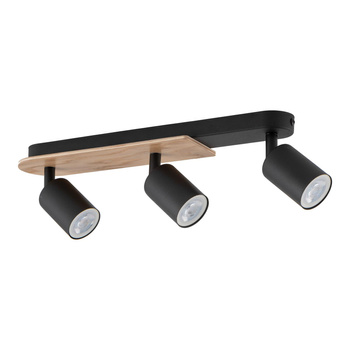 Sufitowa lampa COVER WOOD regulowana  metal/drewno 3xGU10 4675