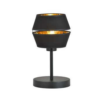 Lampa stołowa czarna z elementami złota EMIBIG 1183/LN