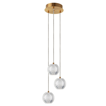 Lampa wisząca Brillant 3 złota LED CCT