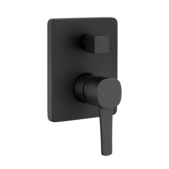 BATERIA PODTYNKOWA 2-FUNKCYJNA GLAMOUR, KWADR,CZARNA, INVENA TREND