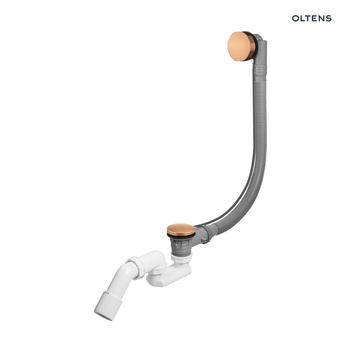 Oltens Oster syfon wannowy automatyczny z pokrętłem miedź szczotkowana 03001610