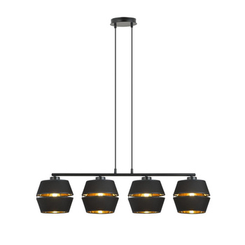 Lampa wisząca czarna ze złotymi elementami EMIBIG 1183/4