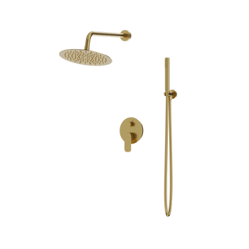 Podtynkowy zestaw prysznicowy z deszczownicą Spark Brushed Gold