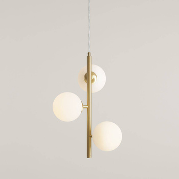 LAMPA WISZĄCA FIN 3 BRASS S