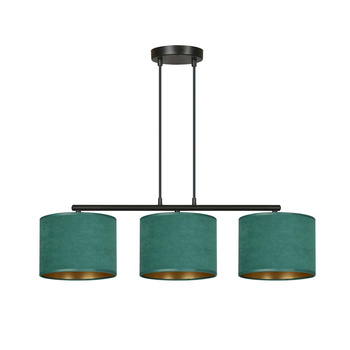 Szykowna lampa sufitowa 3-punktowa z zielonym abażurem HILDE 1051/3