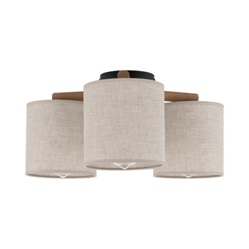 Sufitowa lampa wisząca 3x15W juta abażury DEVA NATURE 6865