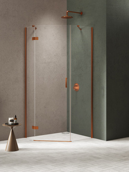 Kabina prysznicowa 100x80x200 – Miedziany, szkło 6 mm (K-4688) | New Trendy