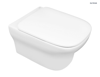 Zestaw Oltens Gulfoss miska WC wisząca PureRim z powłoką SmartClean z deską wolnoopadającą Slim 42509000
