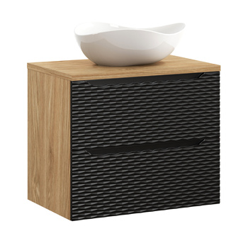Zestaw meblowy 70cm z blatem i umywalką nablatową Cloud Ocean Black – set-ocbl b 70cm s cloud