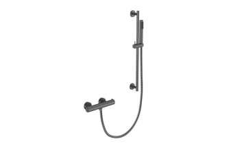 Zestaw prysznicowy natynkowy termostatyczny Veo II / Decco / Illusion gun metal