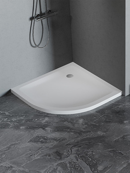 Brodzik prysznicowy MILD SATIN 90x90x4,5 Biały – New Trendy, B-0643