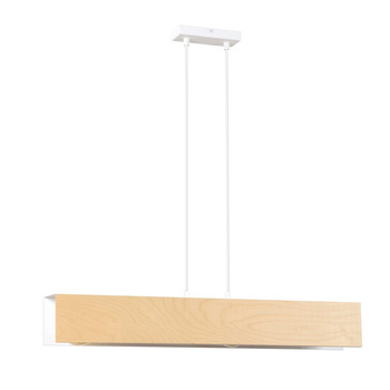 Skandynawska lampa wisząca biały prostokątny 3x60W E27 72cm 611/3 CARLO 3
