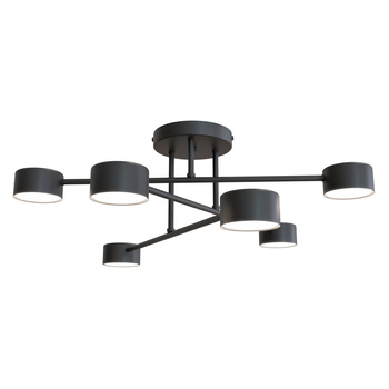 Lampa sufitowa Halo czarna do salonu EMIBIG 1355/6